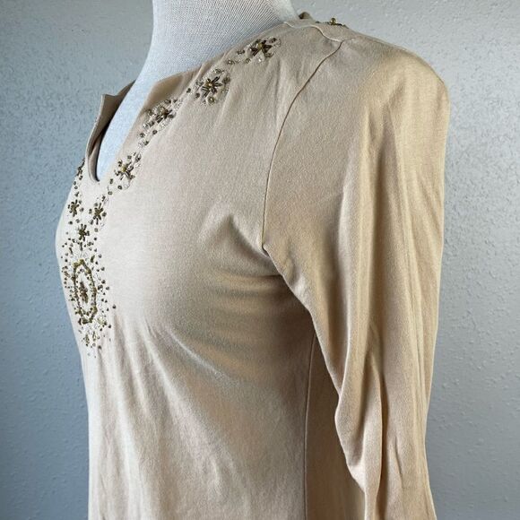 Style and Co. Three Quarter Sleeve V-Neck Top Size L EUC - Picture 5 of 8